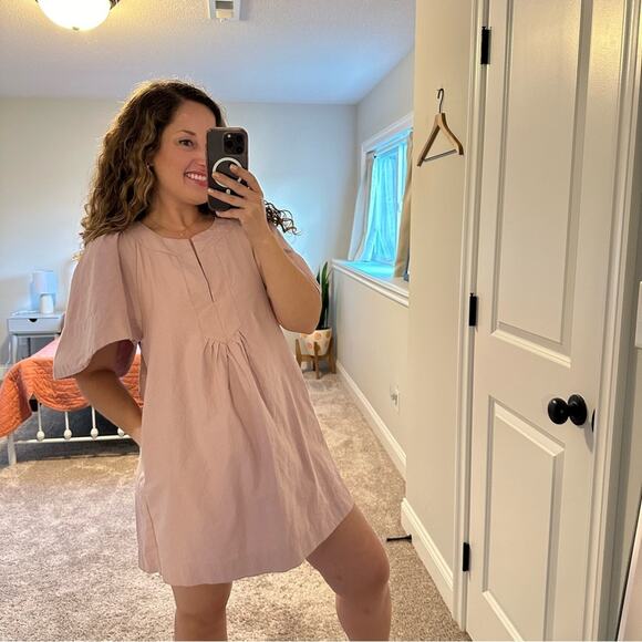 Tuckernuck Pomander Place Pink Purple Flutter Sleeve Mini Dress XS - Picture 4 of 12